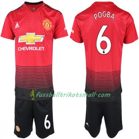 Fußballtrikots Manchester United Paul Pogba 6 Kinder 2018-2019 Kurzarm Heimtrikotsatz kaufen